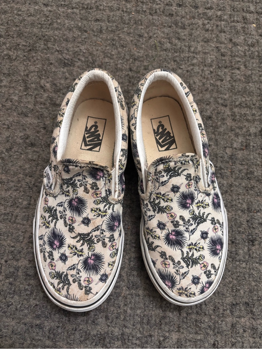 Vans Kids Slip-On Floral thistle Canvas Shoes